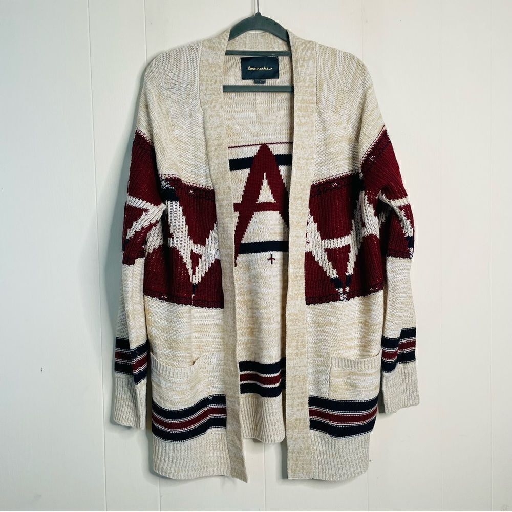 Lovemarks Southwest Collegiate Open Cardigan Sweater